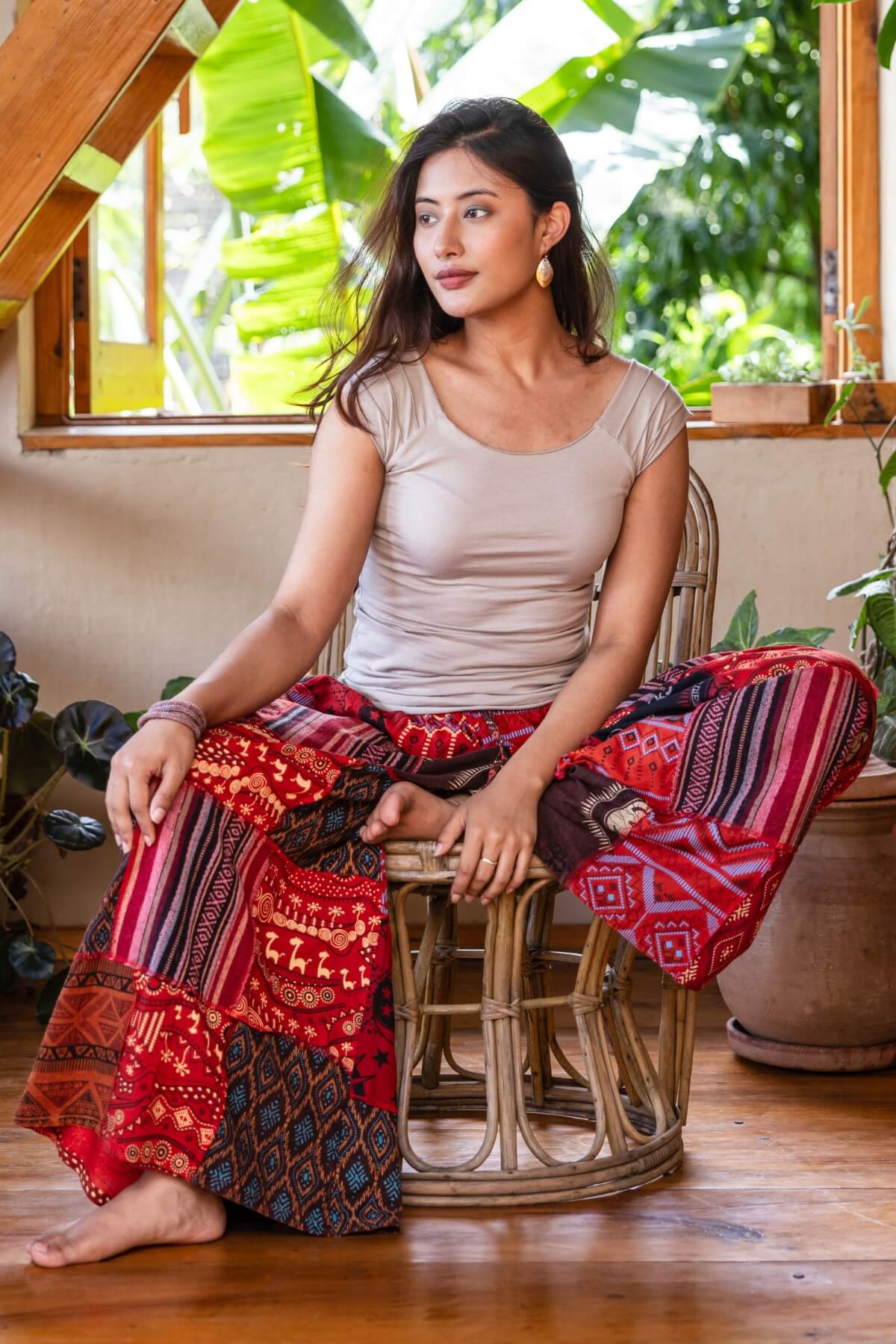 Surya Organic Cotton Top for women - on location in Nepal