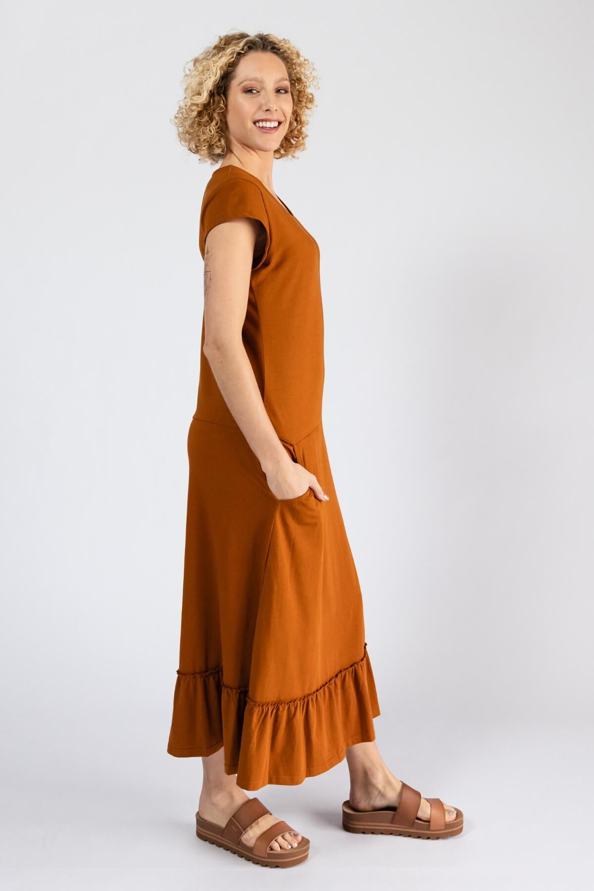 Surya Organic Cotton Noumea Midi Dress - right side view