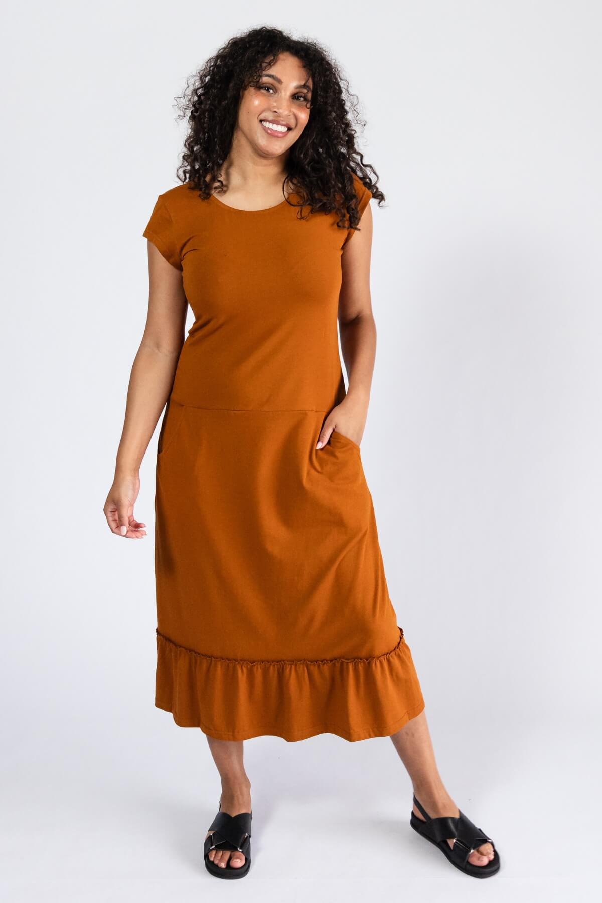 Surya Organic Cotton Noumea Midi Dress - flattering design dress