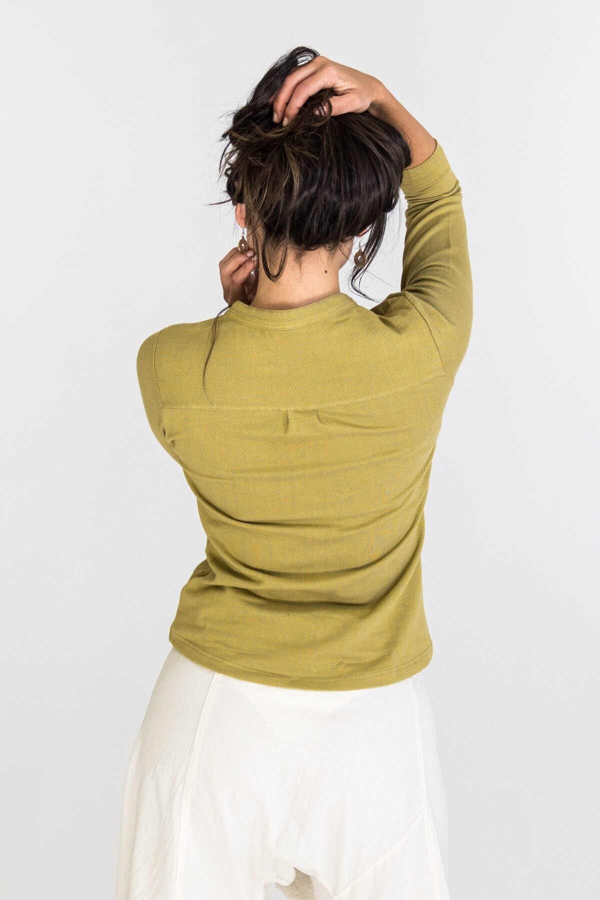 Surya Ethical Organic Jacquard Top for Women - rear view