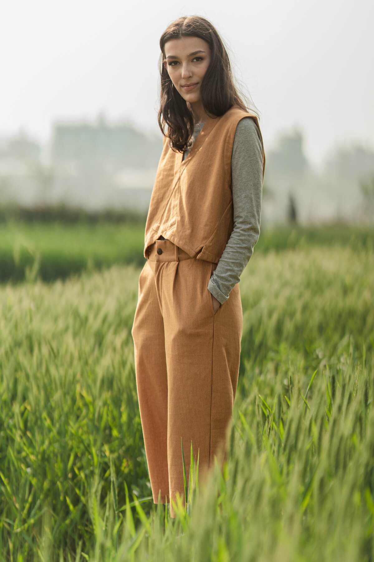 Surya Organic Denim Capri Pants - ethically made in Nepal