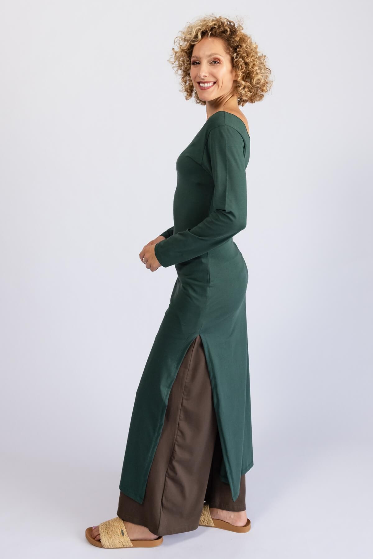 Surya Organic Cotton 'Sarita' Dress - side slits