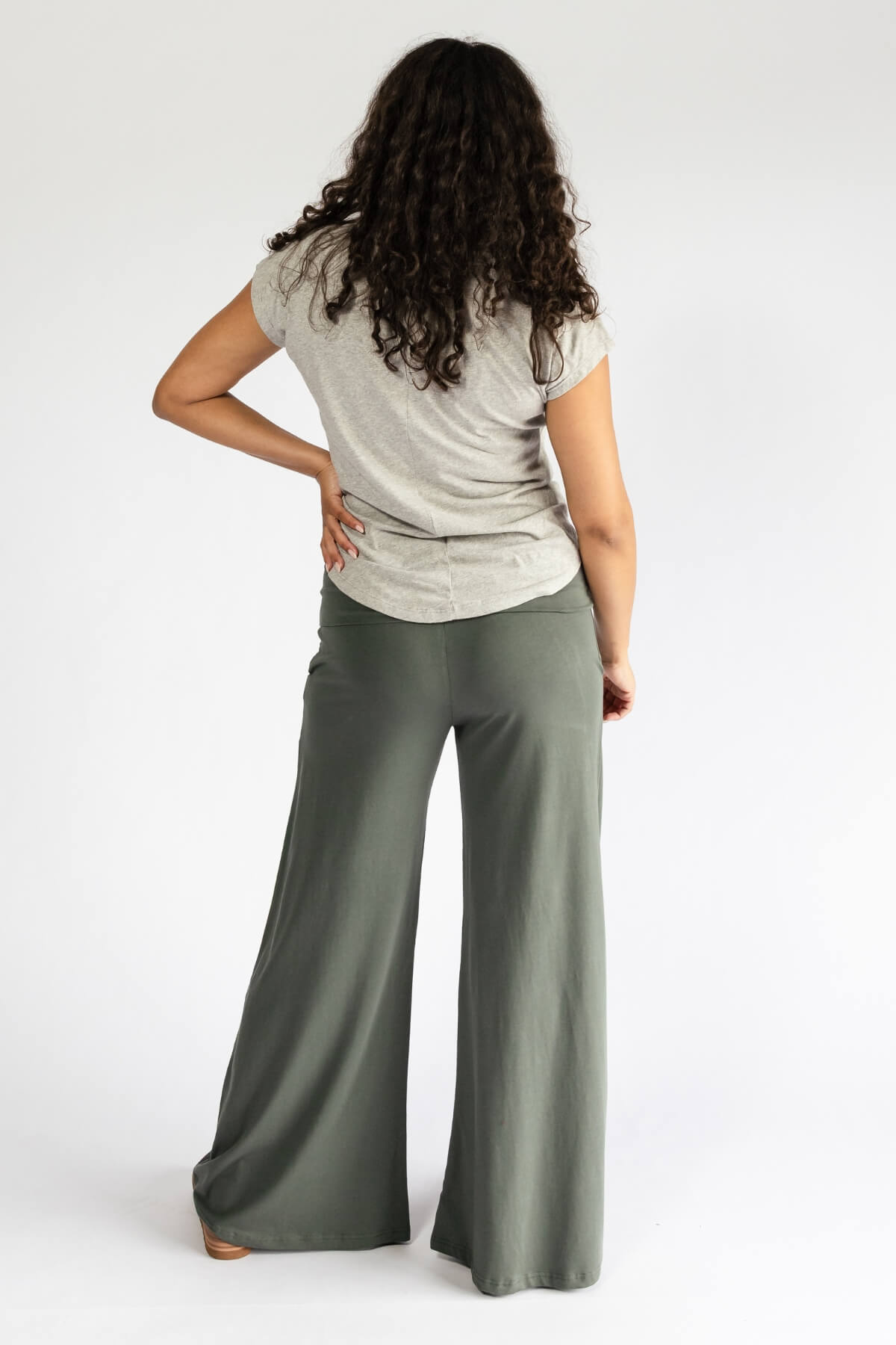 Surya Organic Cotton Wide Leg Pants - rear view
