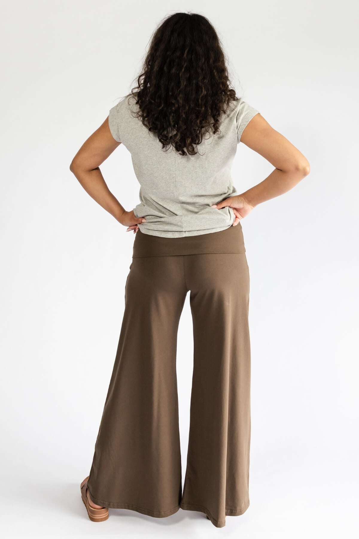 Surya Organic Cotton Palazzo Pants for Women - rear view