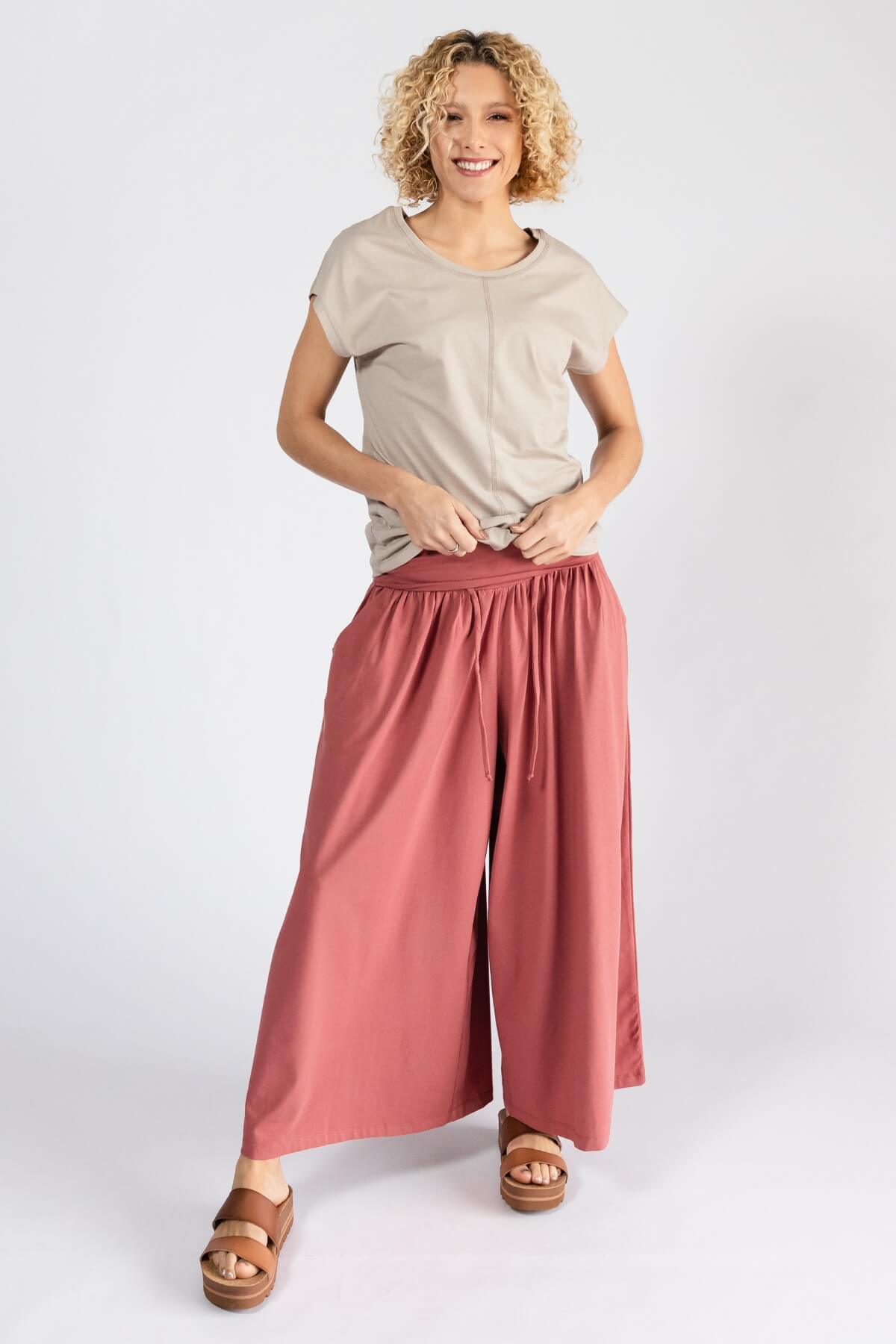 Surya Organic Cotton Palazzo Pants for Women