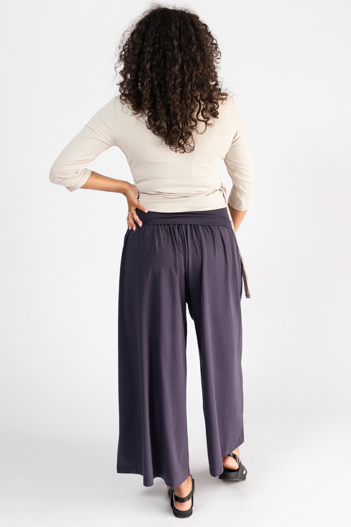 Surya Organic Cotton Palazzo Pants - rear view
