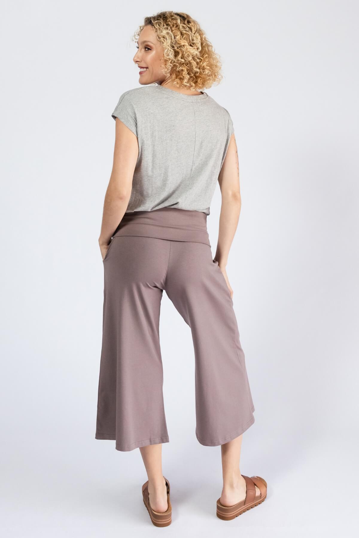 Surya Organic Cotton Cropped Pants - rear view