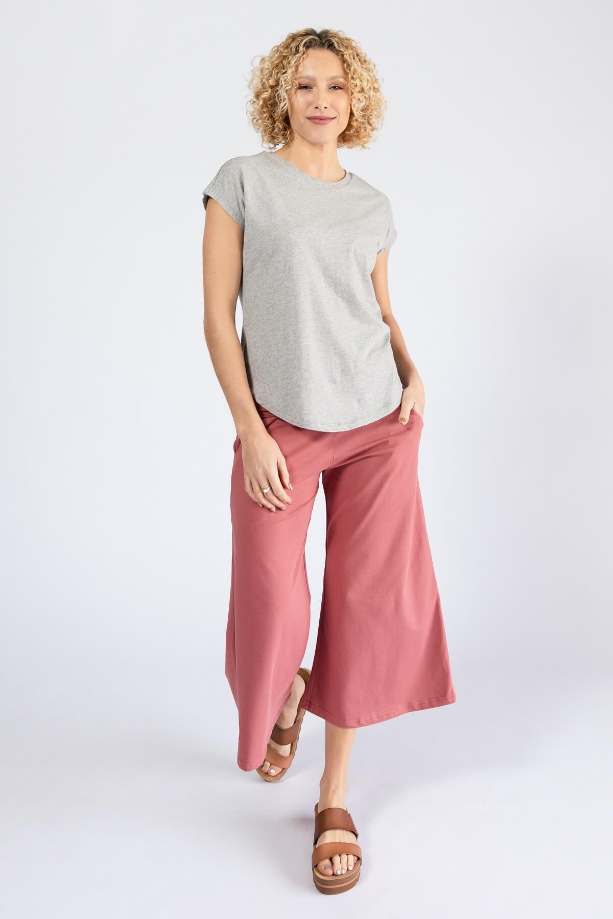 Surya Organic Cotton Cropped Freedom Pants - casual, everyday pants for women