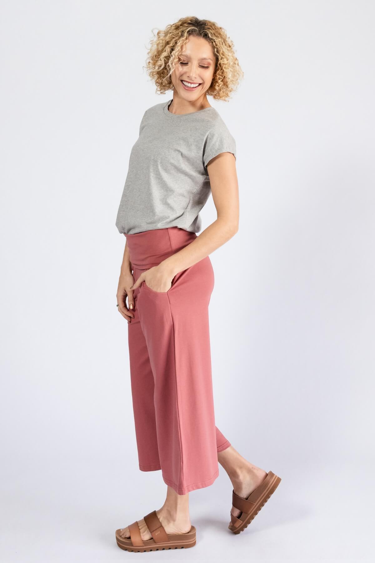 Surya Organic Cotton Cropped Freedom Pants - left side view