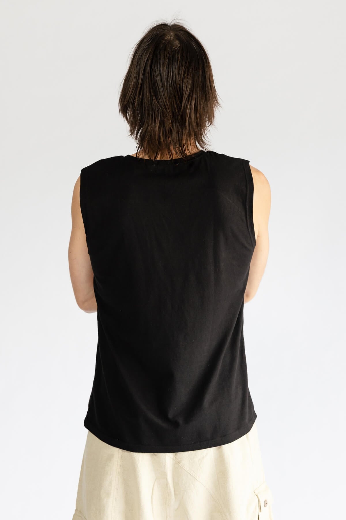 Surya Organic Singlet Tops for Men - rear view