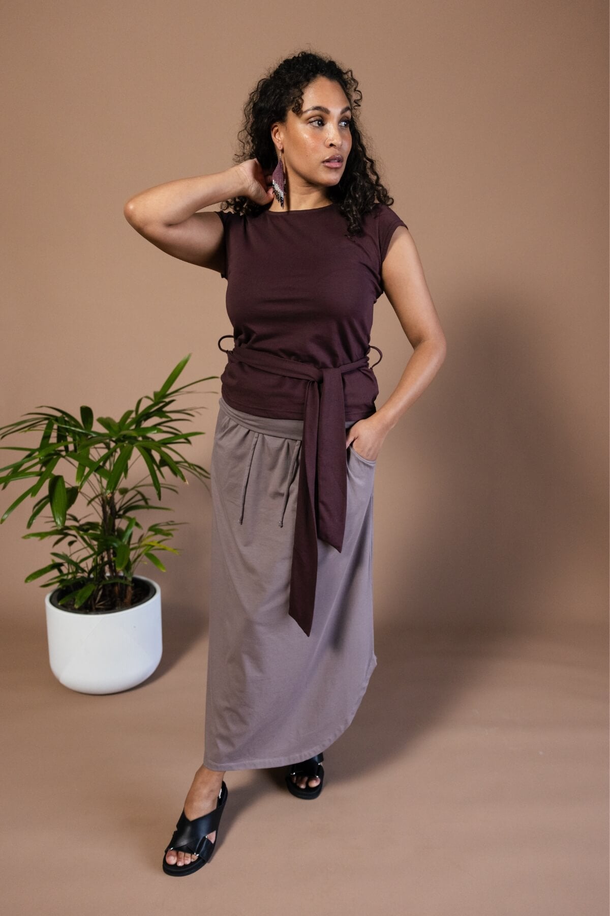 Surya Ethical Organic Madrid Skirt - on location in Huskisson