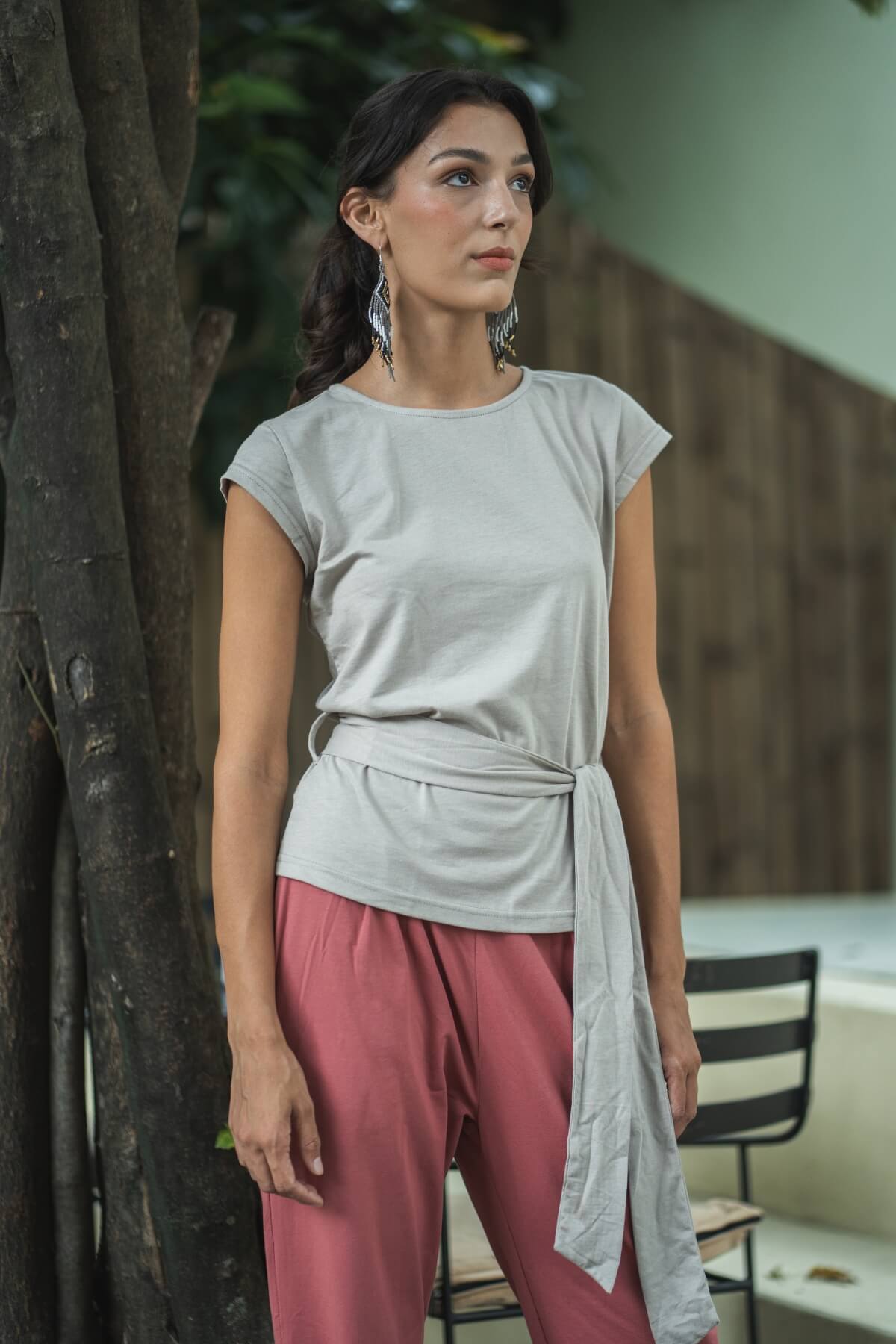 Surya Organic Cotton Amari T-Shirt - on location in Nepal