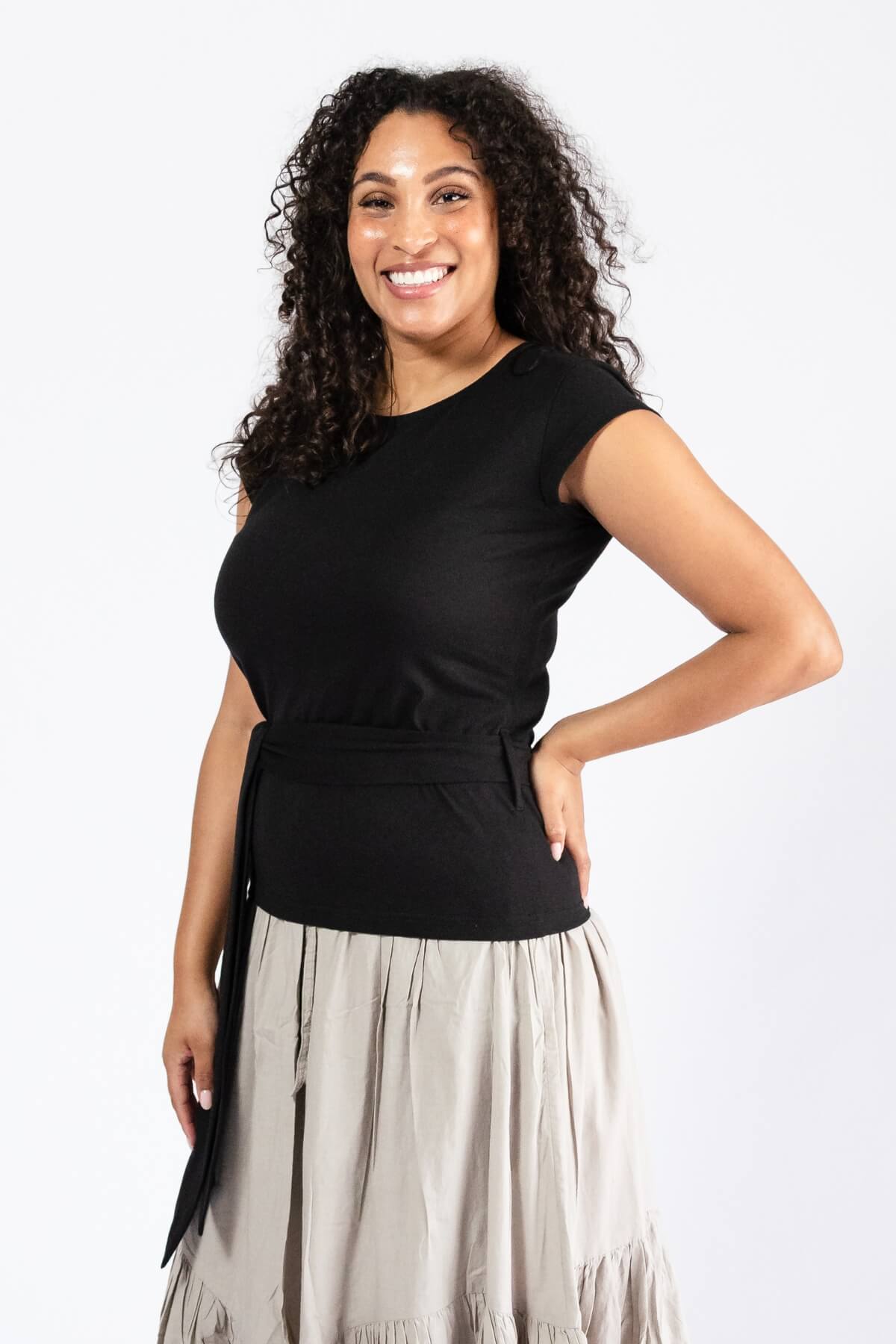 Surya Organic Cotton Amari Top - with capped sleeves