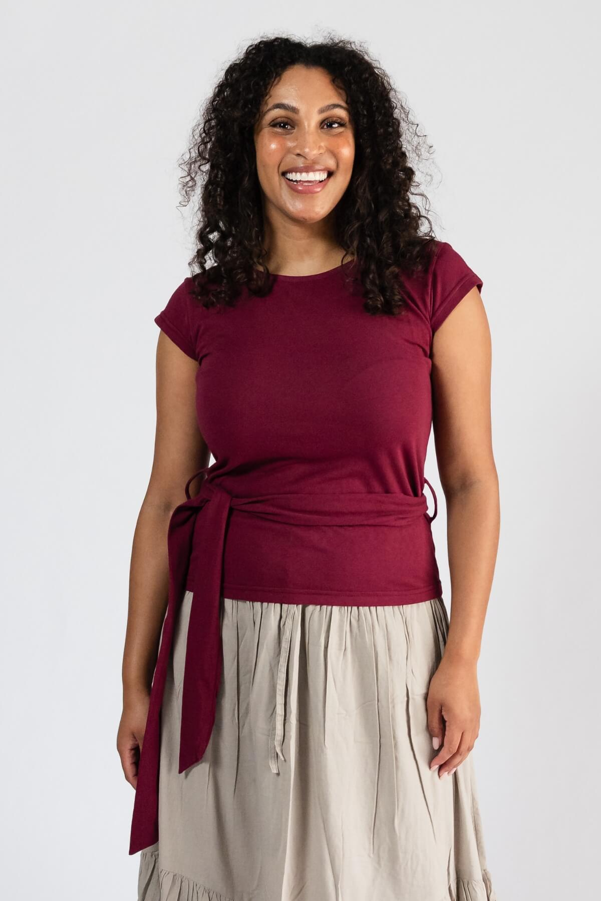 Surya Organic Cotton Amari Top - Berry