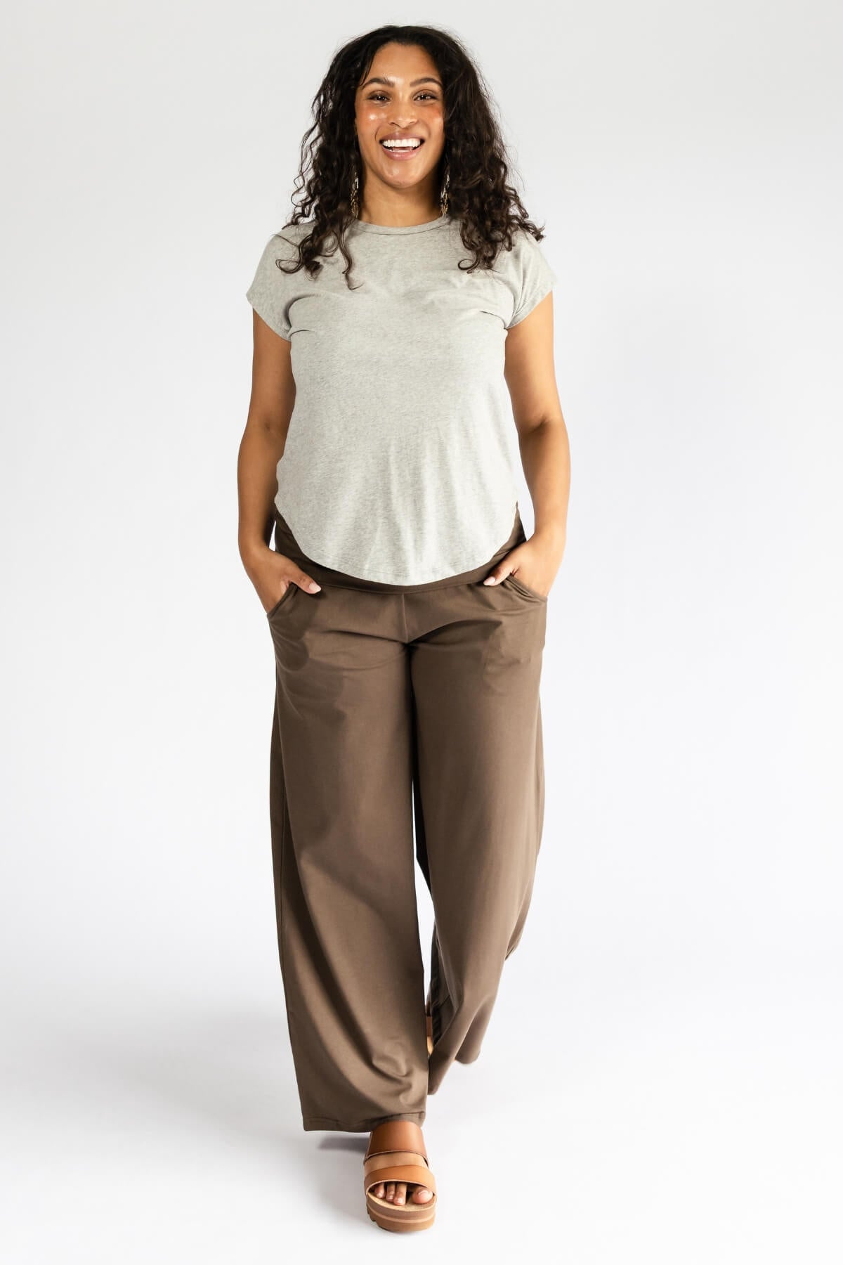 Surya Organic Cotton Palazzo Pants for Women - with two hip pockets