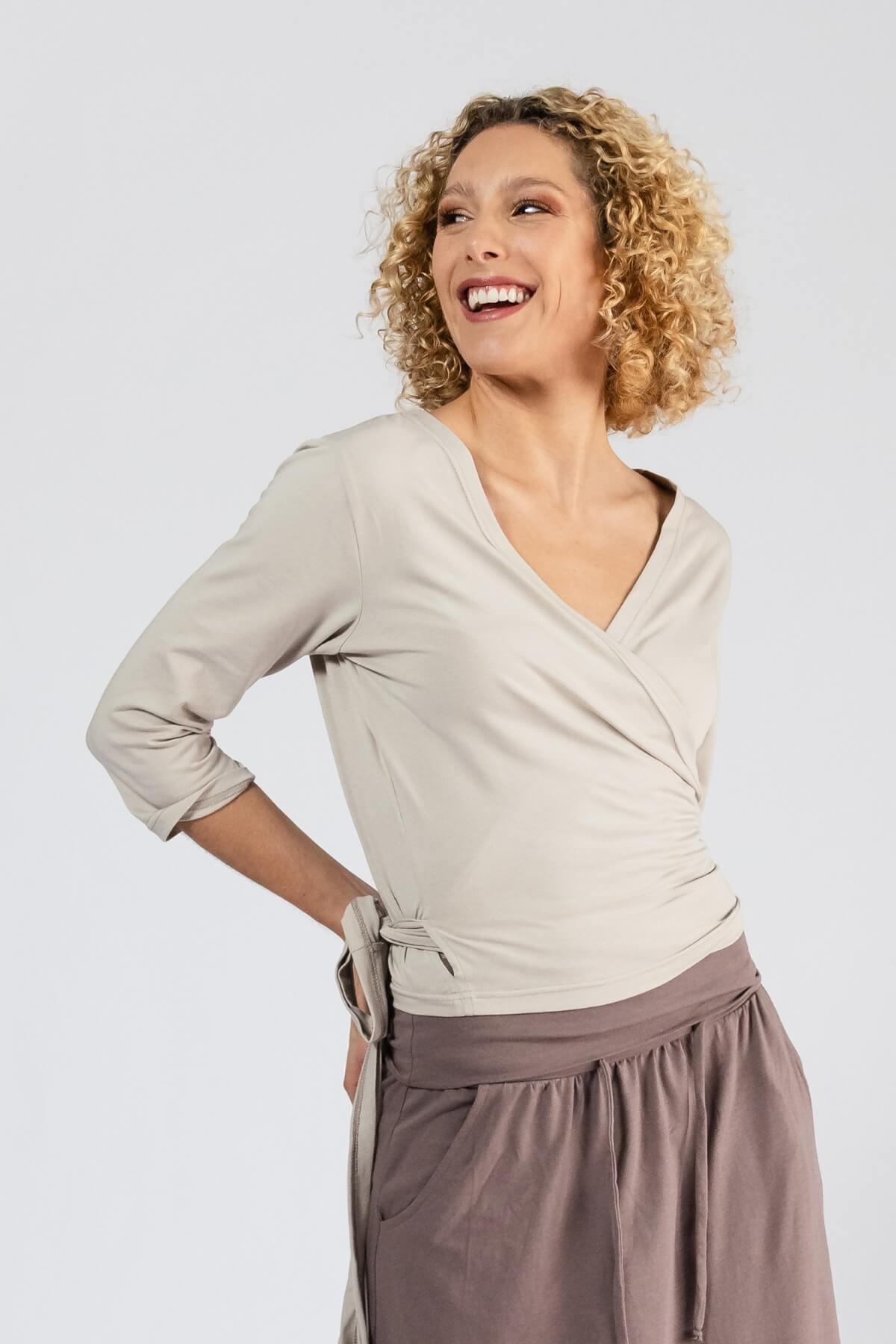 Surya Organic Wrap Top - ethically made in Nepal