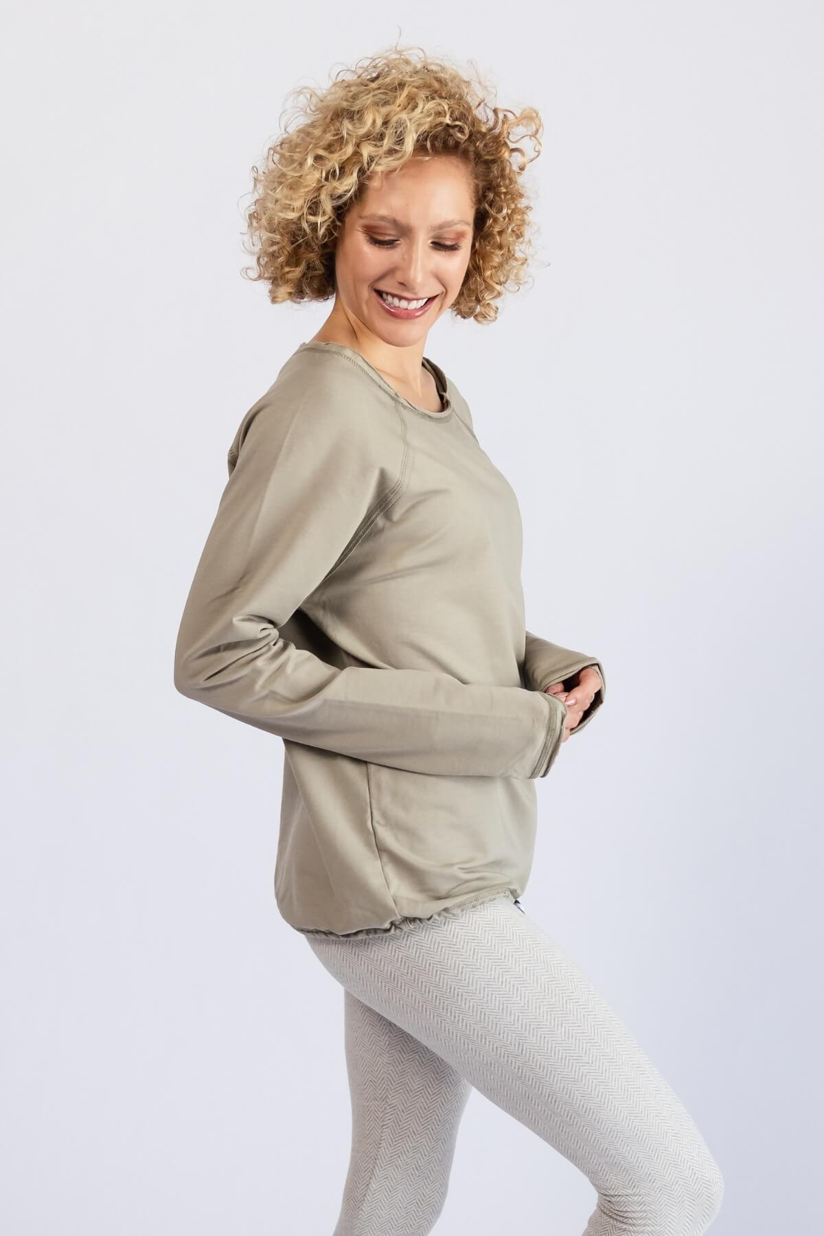 Surya Organic Cotton Oversized Jumper | Sage