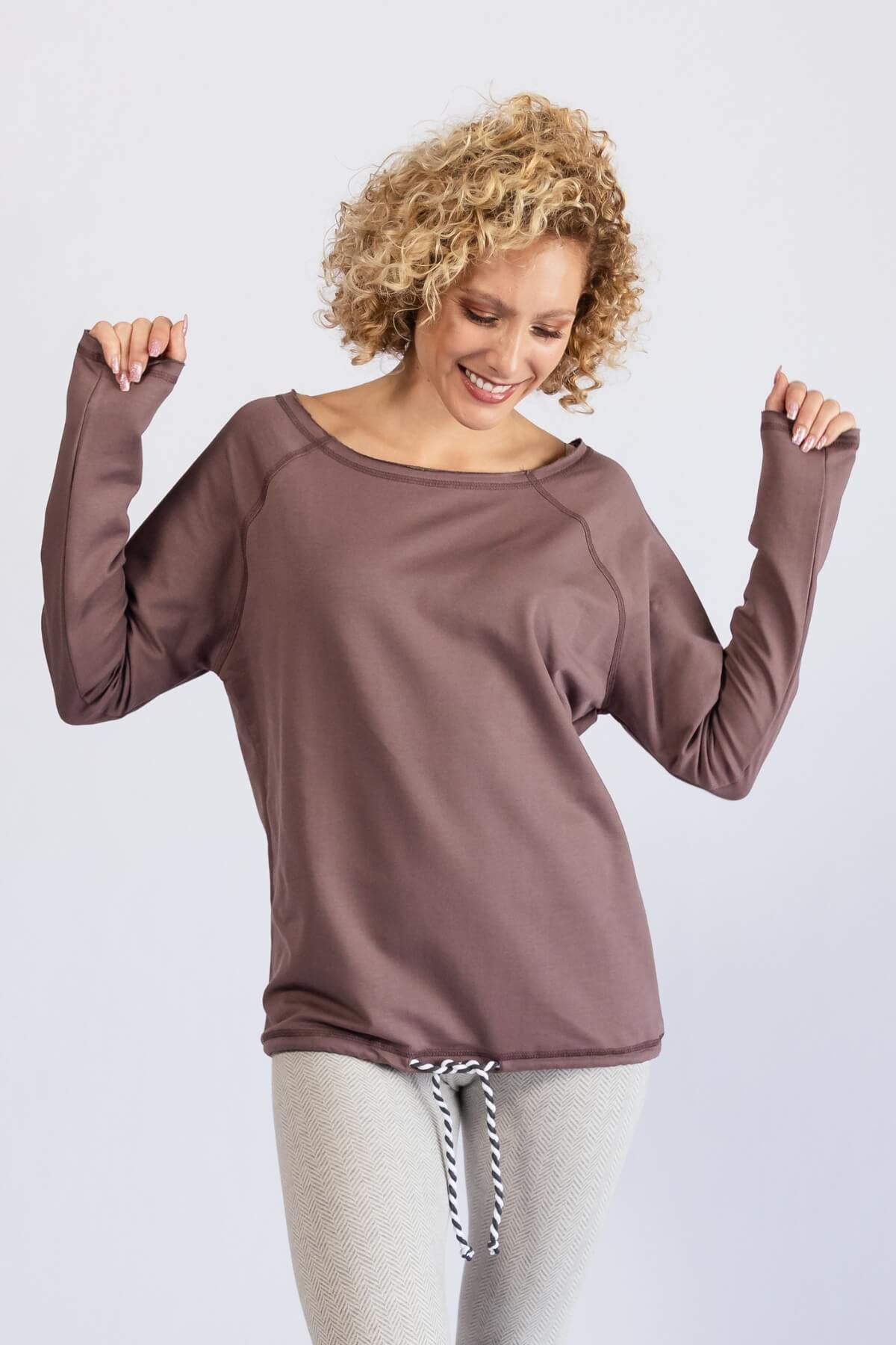 Surya Ethical Organic Cotton Oversized Sweater - Dusty Mauve