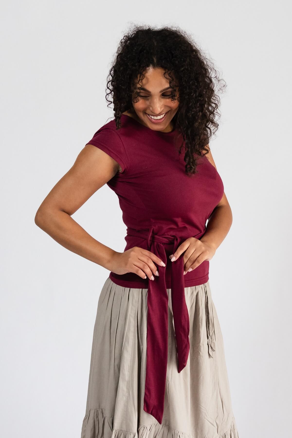 Surya Organic Cotton Amari Top - with waist tie