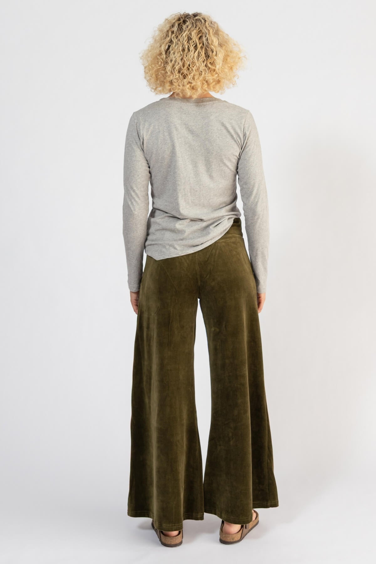 Surya Organic Velvet Palazzo Pants - rear view