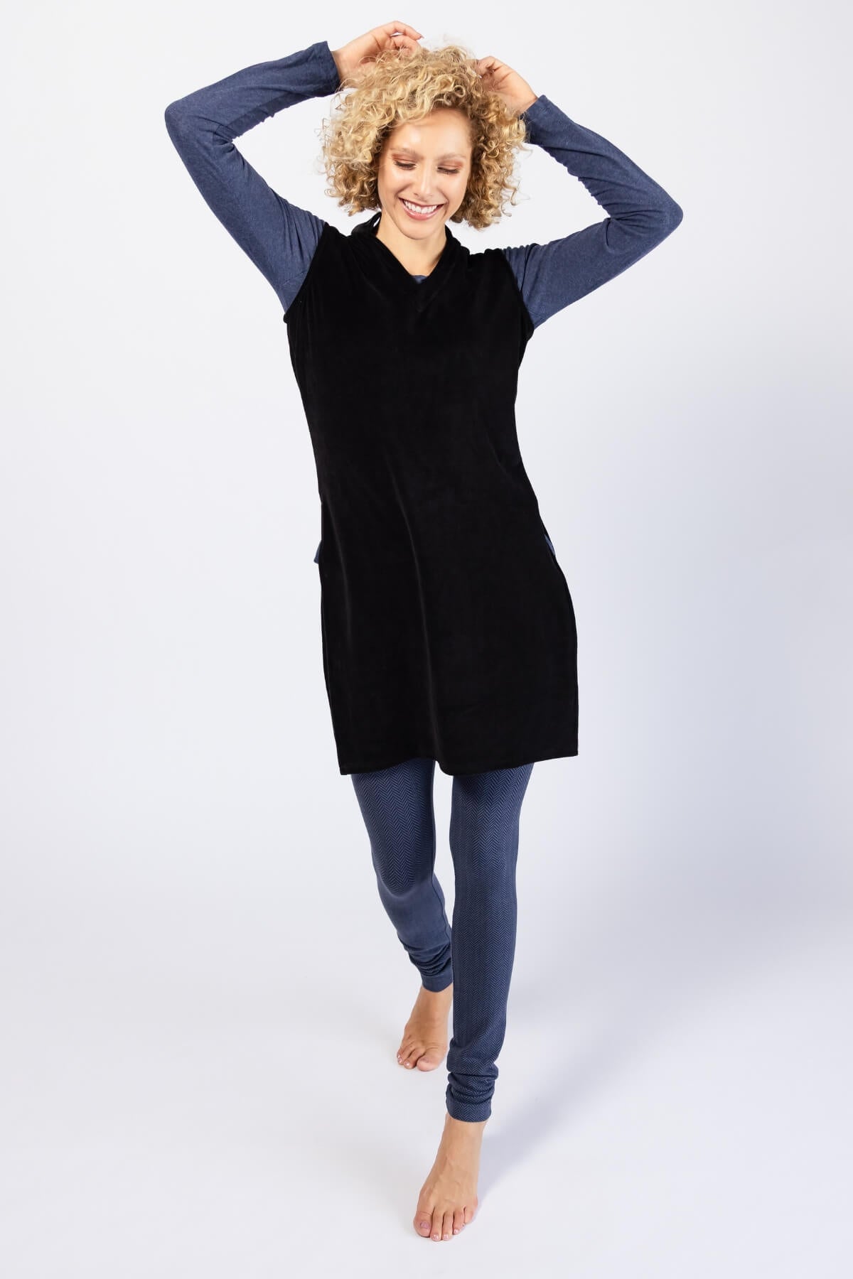 Surya Organic Cotton Velvet Pinafore - layering perfection