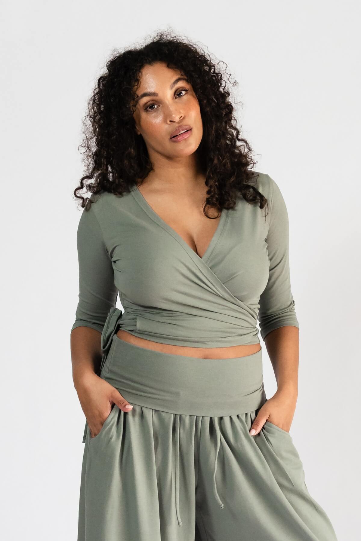 Surya Organic Wrap Top - with side tie