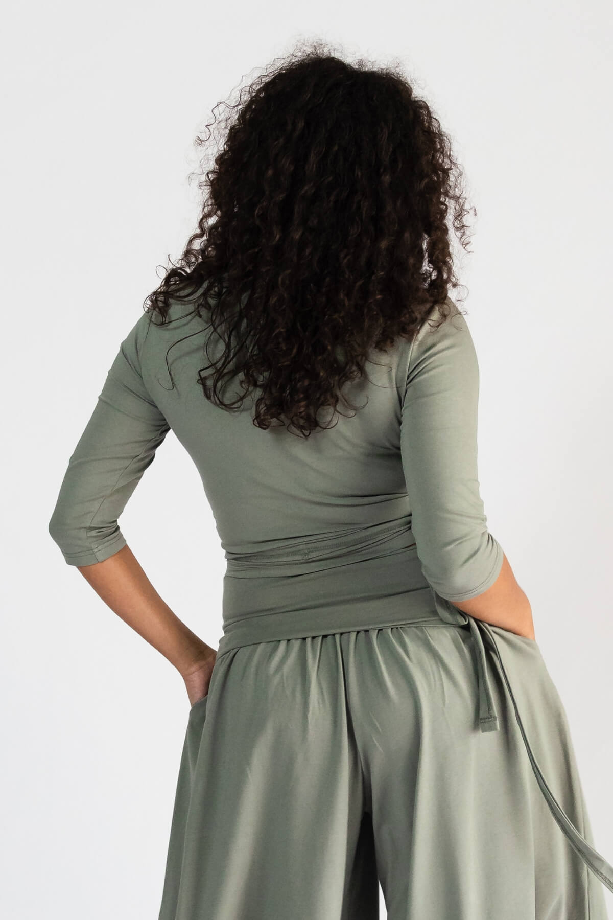 Surya Organic Wrap Top - rear view