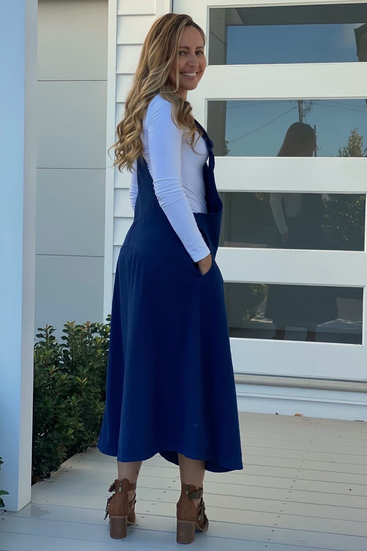 Surya Ethical Cotton Dungaree Dress - generous sizing