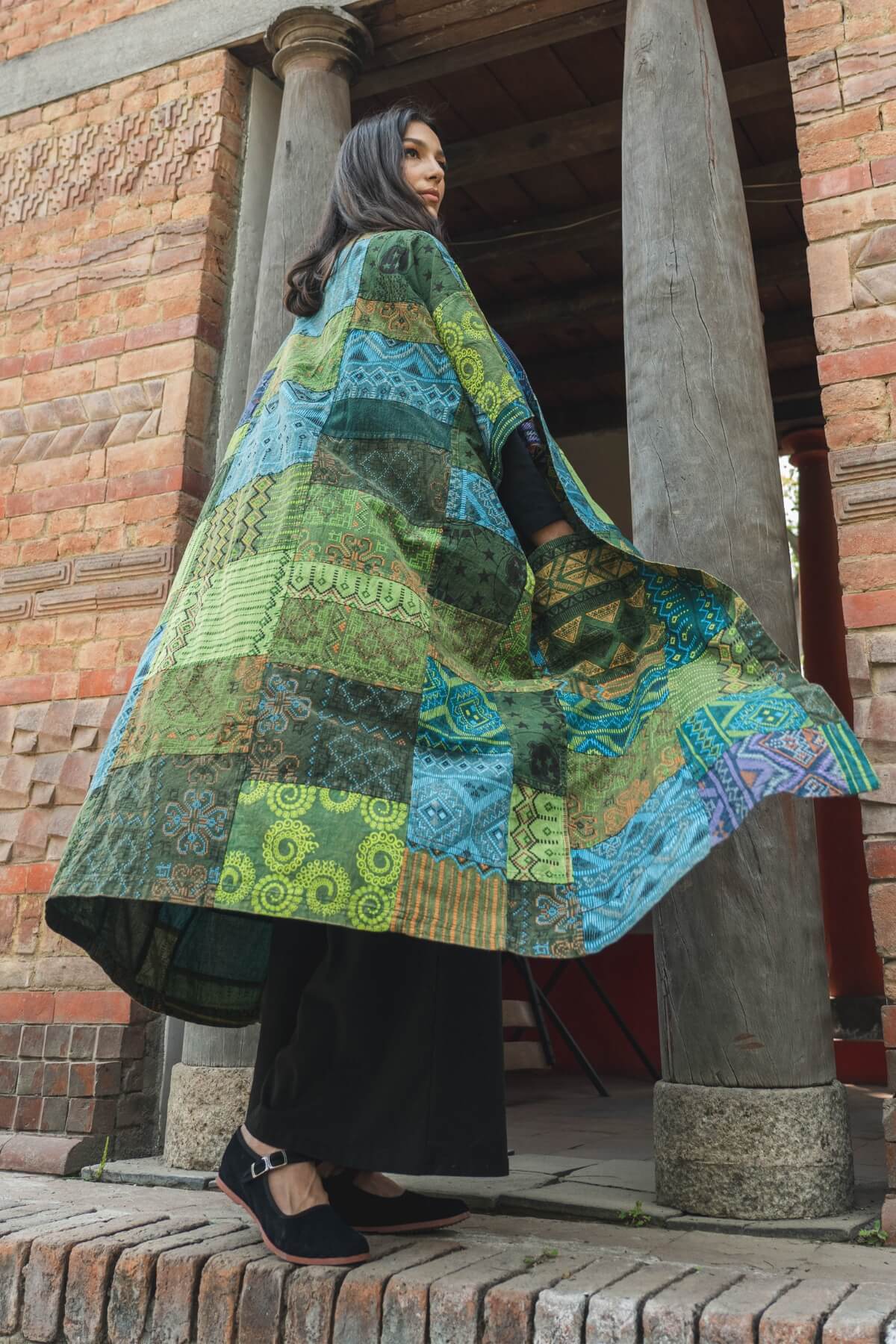 Surya Cotton Patch Duster Jacket - ethically made in Nepal