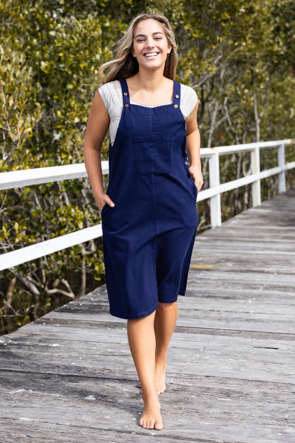 Surya Cotton 'Ayla' Pinafore - with loads of pockets