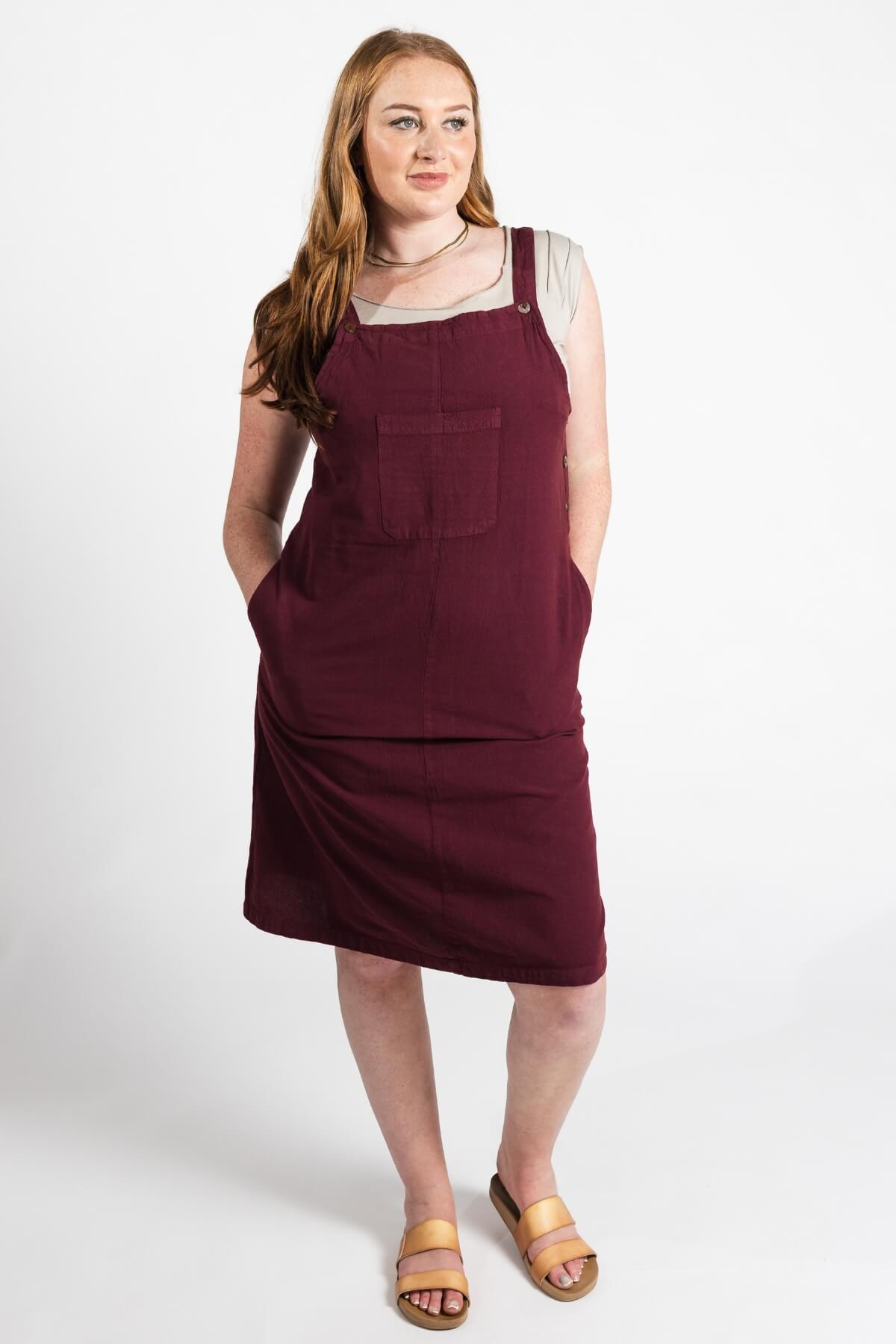 Surya Cotton 'Ayla' Pinafore - the perfect length