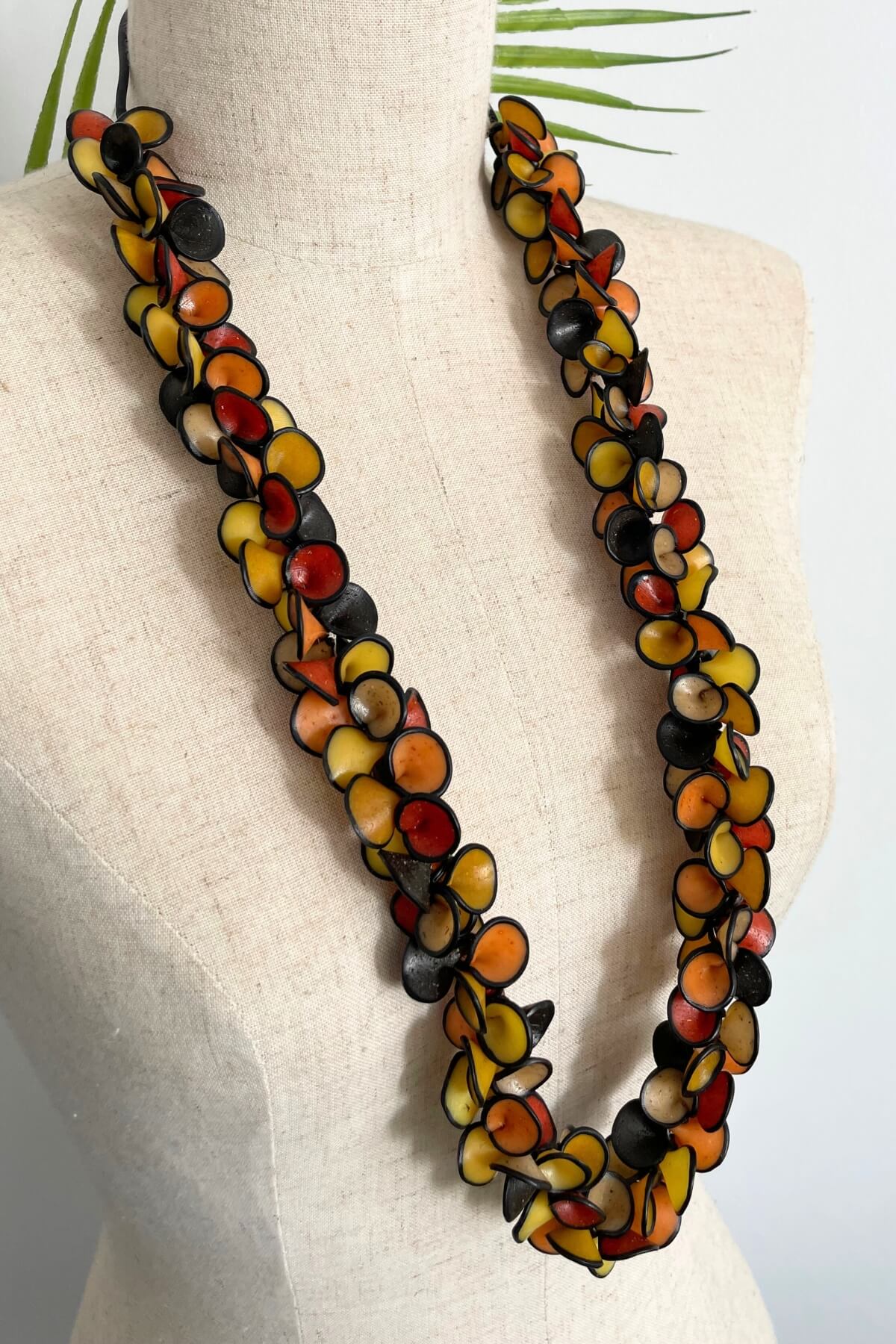 Samunnat Polymer Clay Petal Spice Necklace - ethically made in Nepal