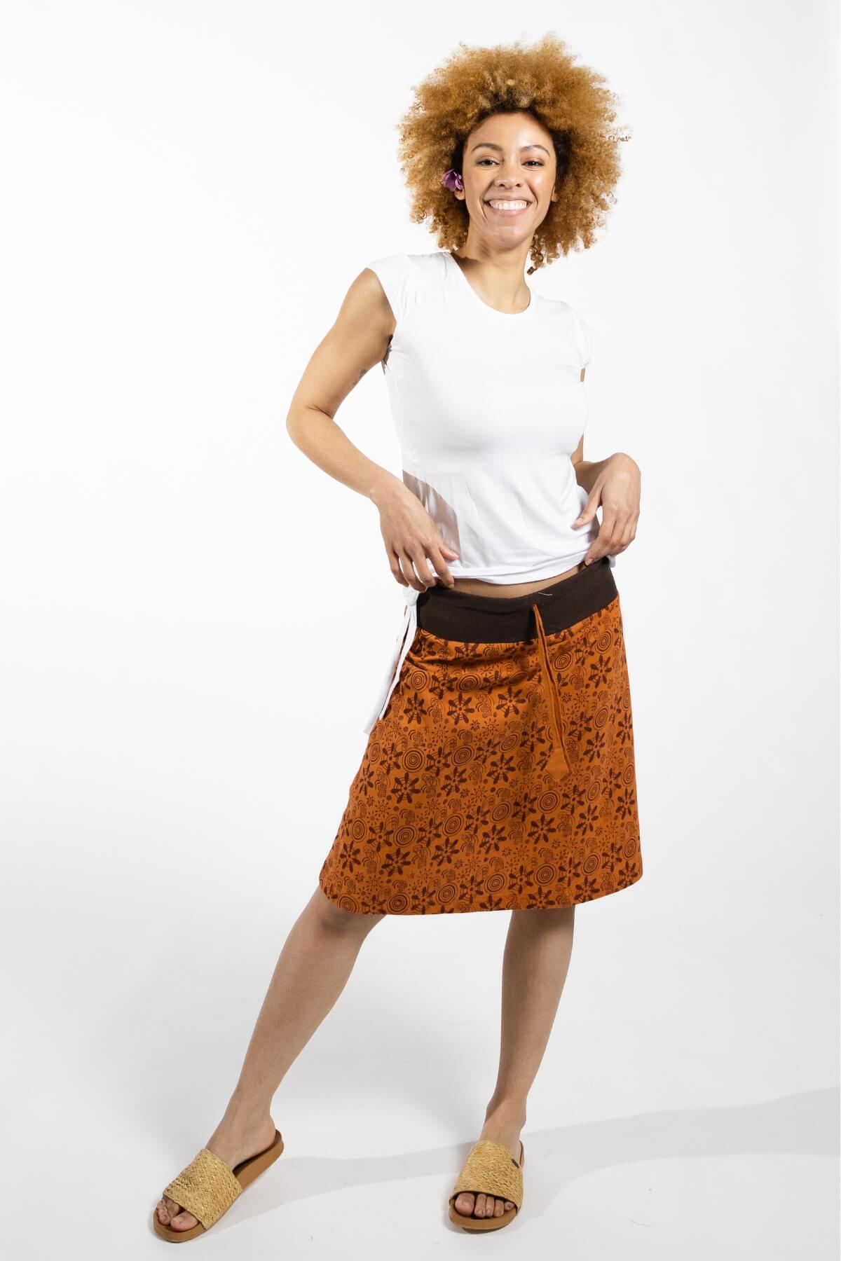 Surya Australia Cotton 'Stella' Skirt made in Nepal - waistband detail
