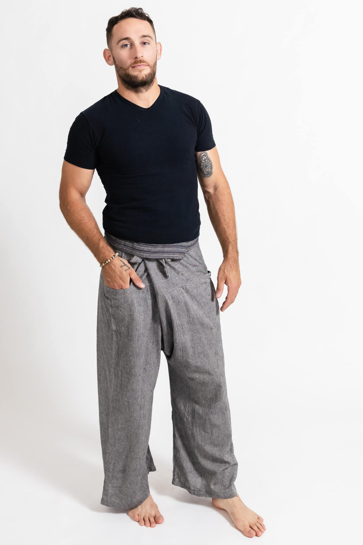 Surya Cotton Thai Fisherman Pants for Men - one size fits all