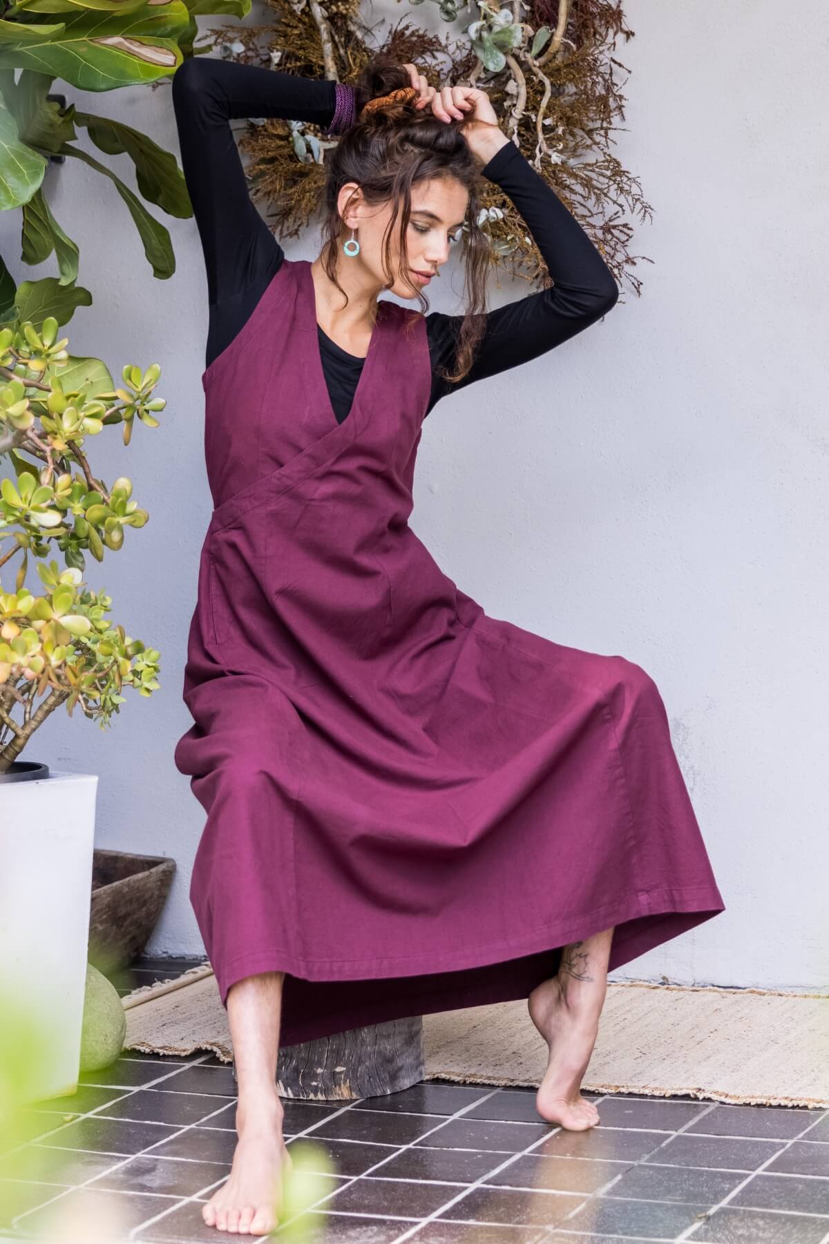 Surya Tibetan Wrap Dress - ethically made in Nepal