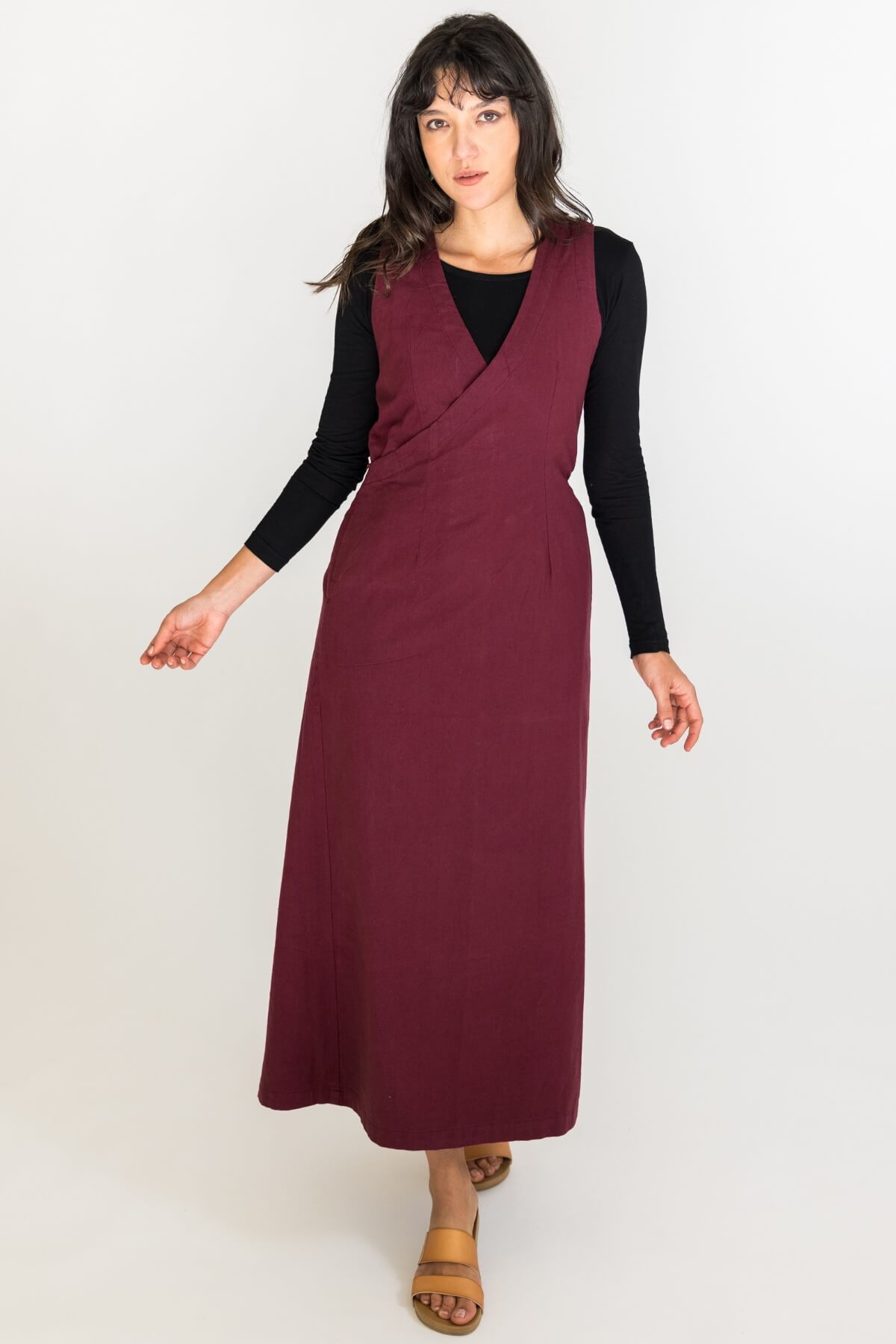 Surya Tibetan Wrap Dress - loomed cotton fabric