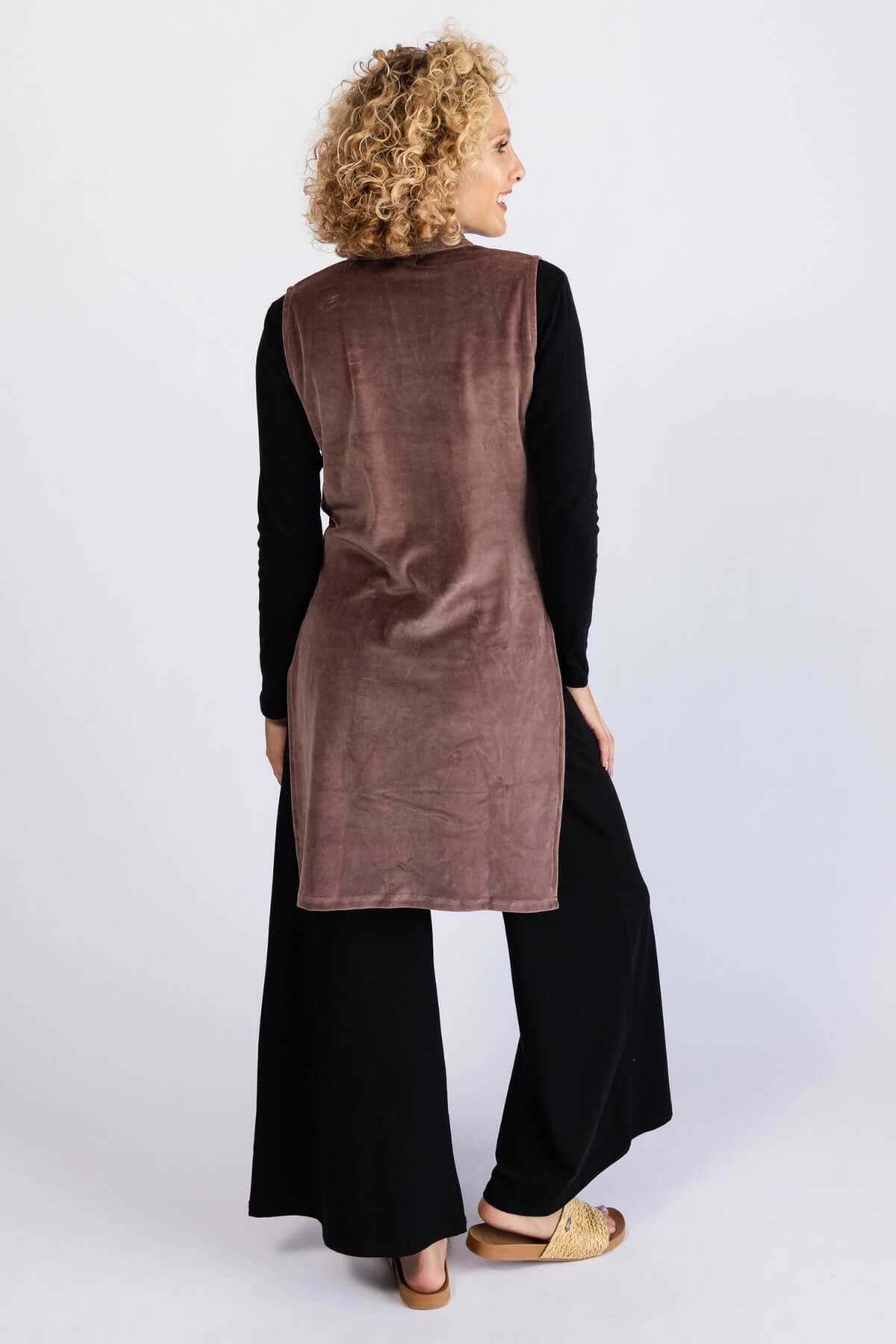 Surya Organic Cotton Velvet Pinafore - rear detail