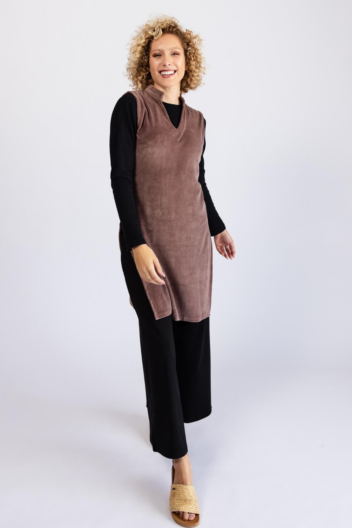 Surya Organic Cotton Velvet Pinafore - perfect length