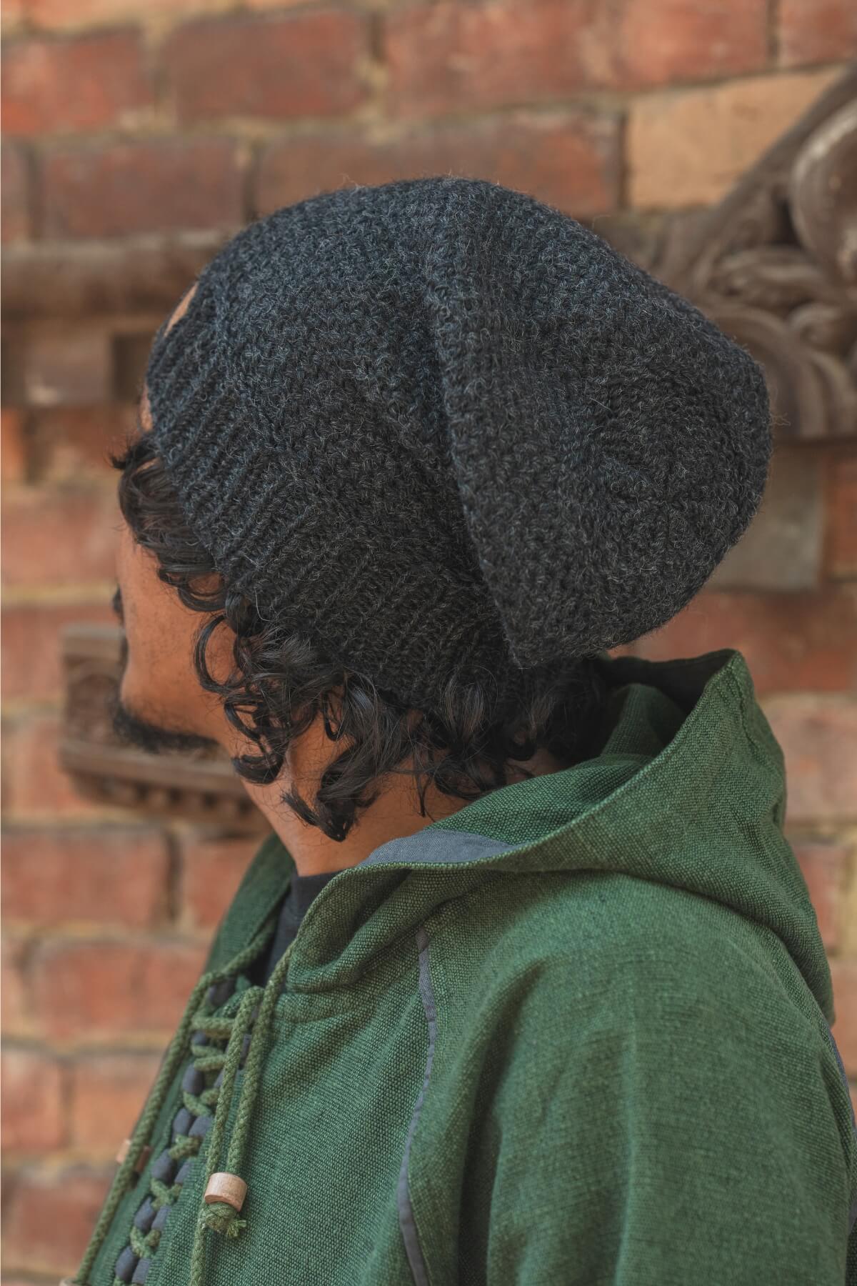 Surya Wool Slouch Beanie - rear view