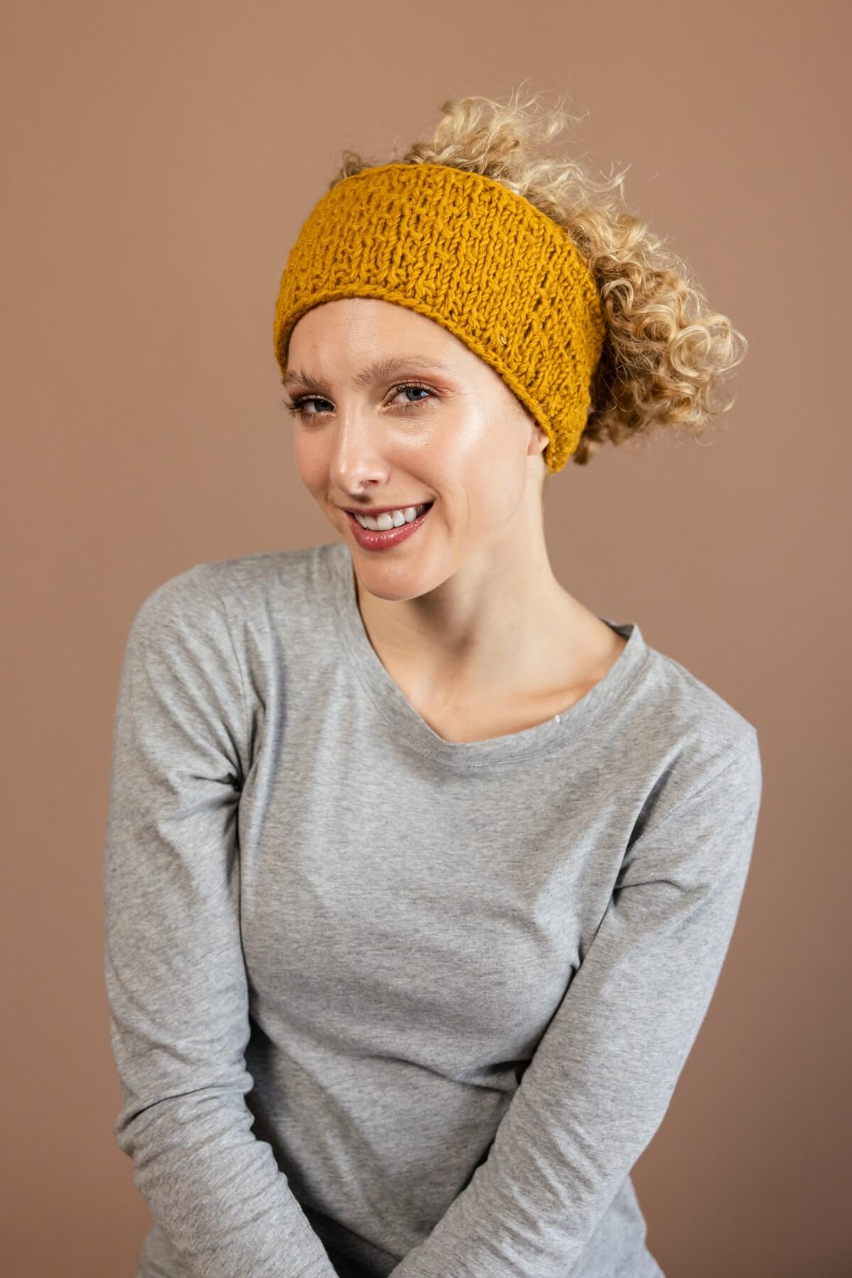 Surya Mulesing Free Wool Headbands | Mustard