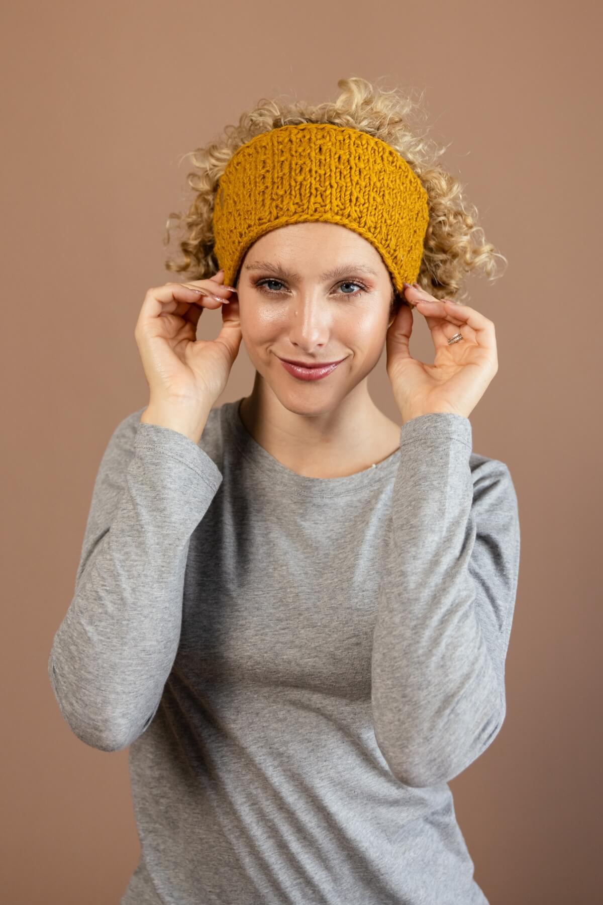 Surya Ethical Wool Headbands | Mustard