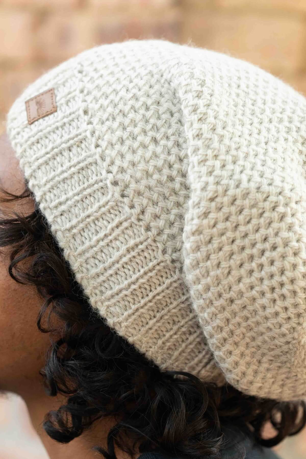 Surya Ethical Wool Slouch Beanie - Oatmeal
