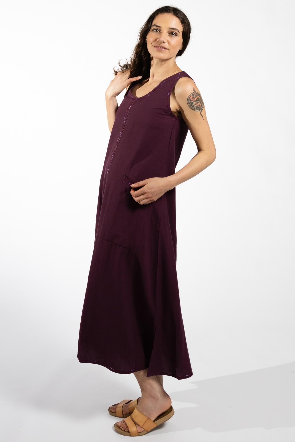 Surya Embroidered Cotton 'Calliope' Dress - left side view