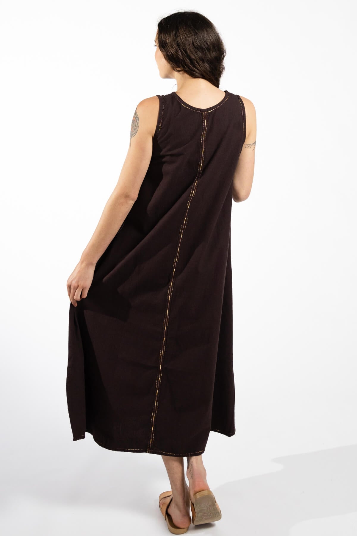 Surya Embroidered Cotton 'Calliope' Dress - rear view