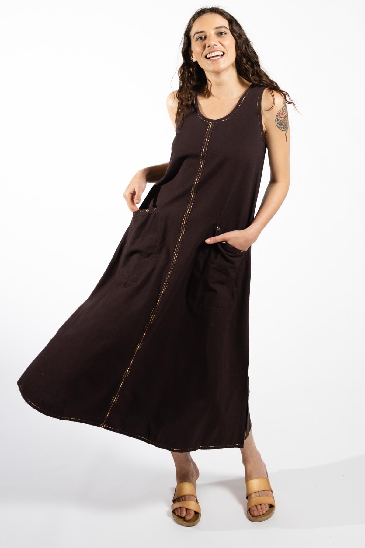 Surya Embroidered Cotton 'Calliope' Dress - beautifully woven cotton