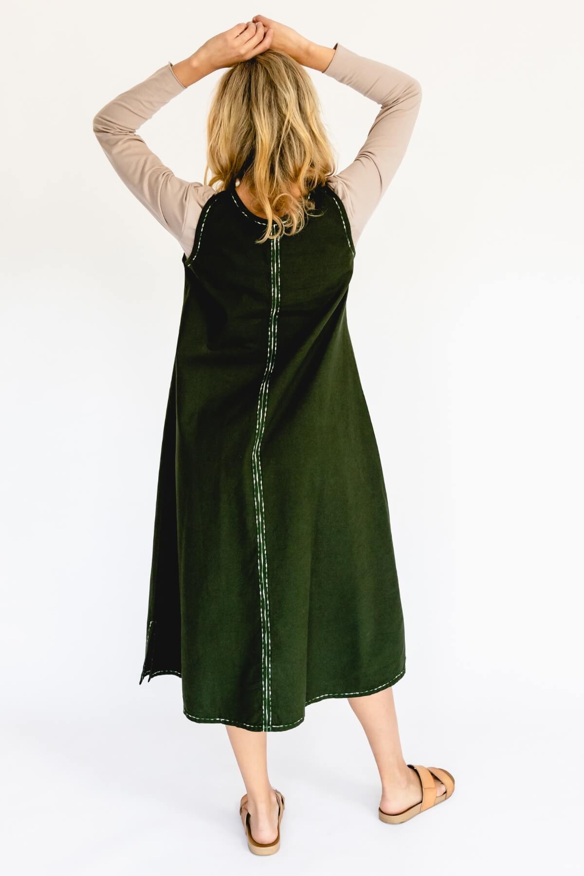 Surya Ethical Cotton Embroidered 'Calliope' Dress - rear view