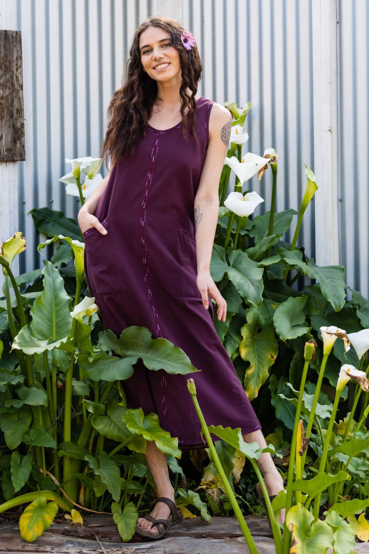 Surya Embroidered Cotton 'Calliope' Dress - beautifully woven cotton