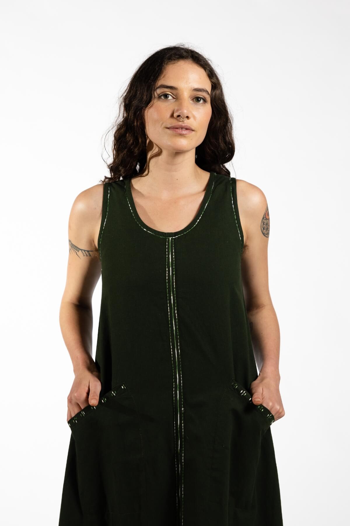 Surya Ethical Cotton Embroidered 'Calliope' Dress - embroidered detail