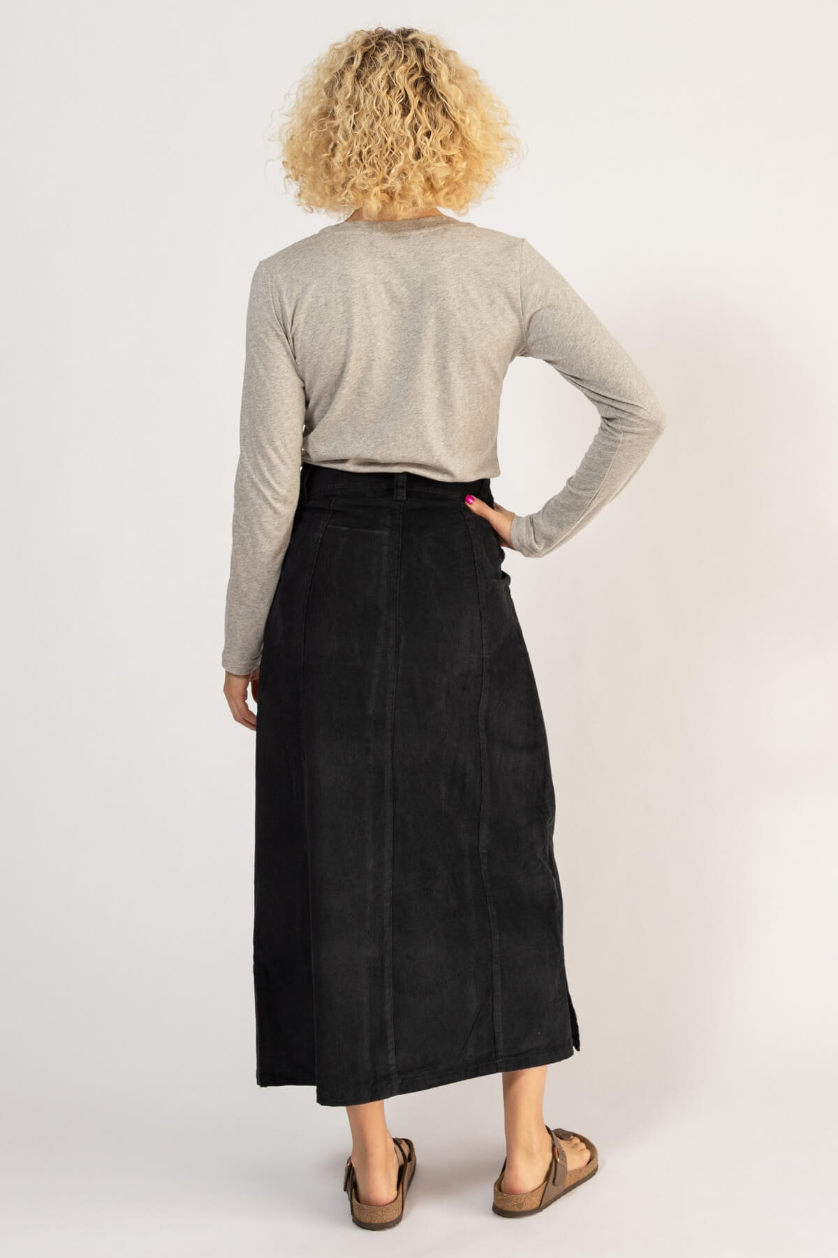 Cotton Corduroy Skirts for Women - rear view