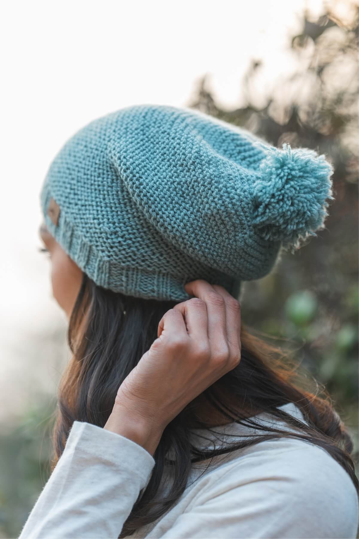 Surya Mulesing free Merino Wool Beanie from Nepal - rear view